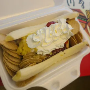 a banana split