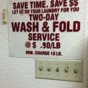 They still have laundry service.