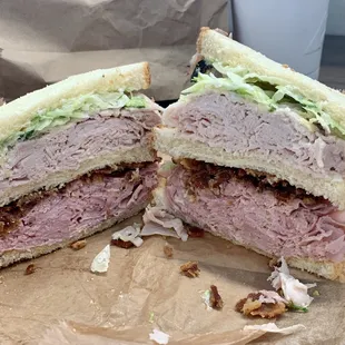 The club. I get mine without tomato. Best sandwich in town!