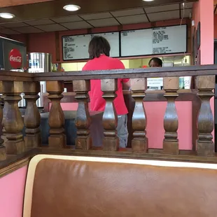 The counter as seen from the booth