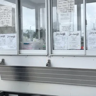 Simple set up. Glad he tolerated the partial rain to bring sunshine to our stomachs. Lol