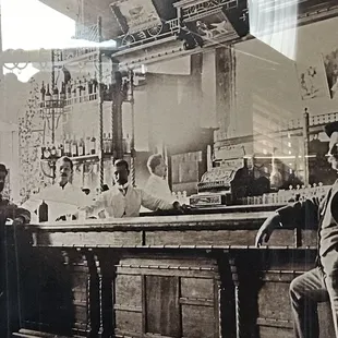 The picture of the bar in the 1880s!