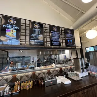 Menu and counter