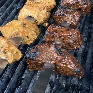 Chicken shish kabob &amp; Beef shish kabobs