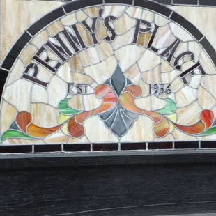 a stained glass window