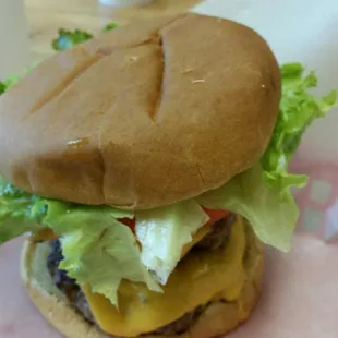 Double cheeseburger.