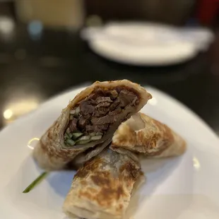 Braised Beef Scallion Rolls