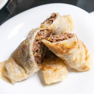 braised beef scallion rolls