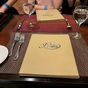 Menu, and place setting