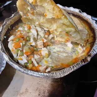 Uneaten , lacking a lot of filling