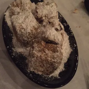 Bread pudding beignets. Delicious. A perfect end to a quiet, tasteful evening.