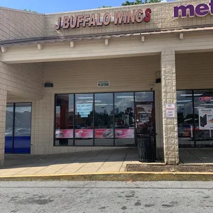 the front of the restaurant