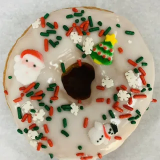 Glaze Vanilla Christmas Donuts