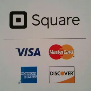 We accept credit cards.