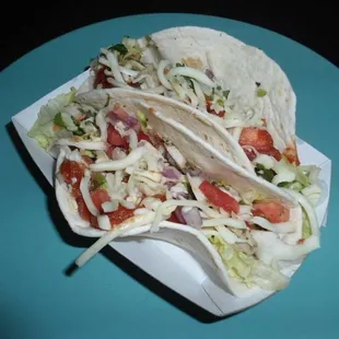 two tacos on a plate