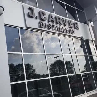  the front of the building