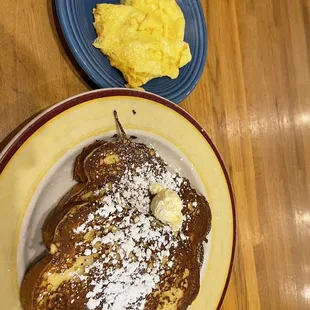 French toast and scrambled eggs