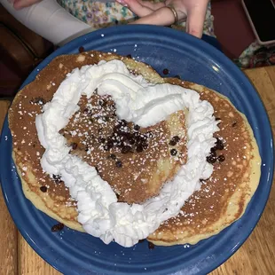 chocolate chip cakes (with heart shaped whipped cream 3)