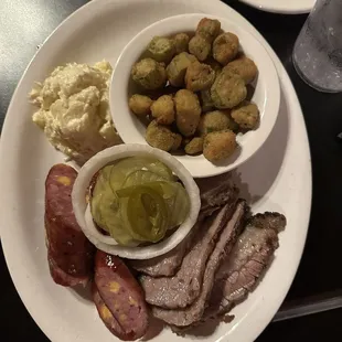 2 meat plate with sides