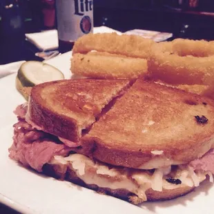 Sandwiches are very good. I enjoyed this Rueben and some onion rings.