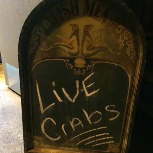 Great old menu board.