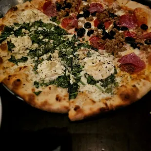 Spinach Garlic Pizza