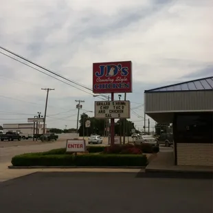 a sign for a restaurant
