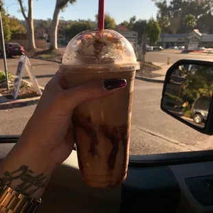 Snickers frappe with double shot