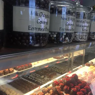 Case filled w/ chocolate