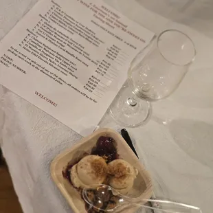 Delicious Biscoff Ice cream paired with the sweetest of wines