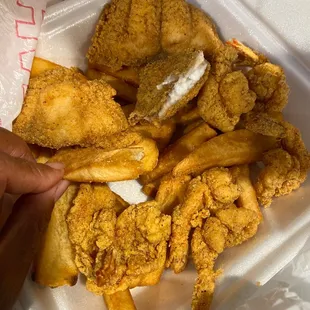 The cook didn&apos;t do a good job. My fries have NEVER looked like this or tasted horrible before.