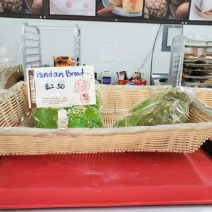 a display of baked goods