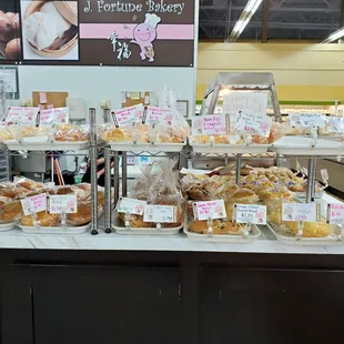 a variety of baked goods