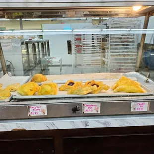 a display of pastries and pastries