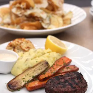 a plate of food on a table