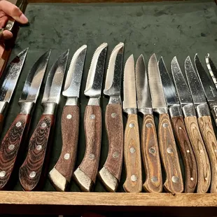 You get to pick your own knife for steak!