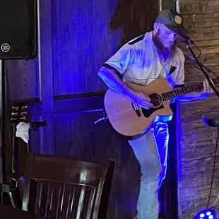 Derrick Beattie at a recent Friday singer/songwriter show.