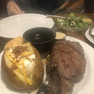 Prime rib &amp;  baked potato