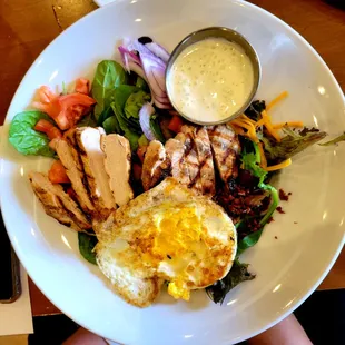 Fried egg cobb salad