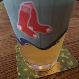 Sam Adams Summer Ale in a Red Sox glass