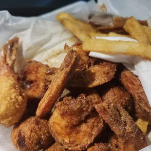 Jumbo shrimp and fries