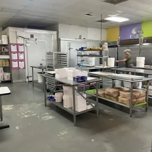 Inside bakery, very clean.