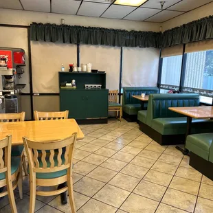 the dining area of a restaurant