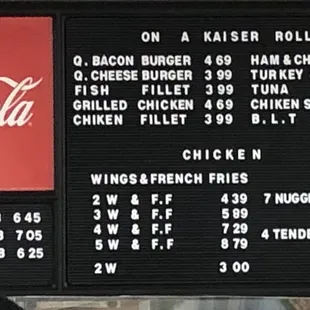 the menu