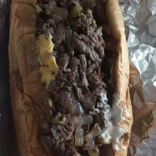 Delicious cheesesteak!