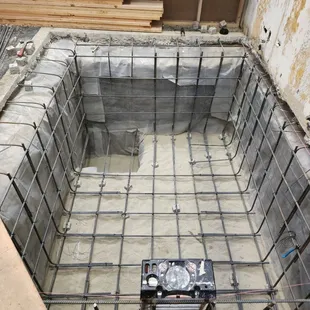 Foundation reenforcement for elevator pit for Chuck E. Cheese in San Jose.
