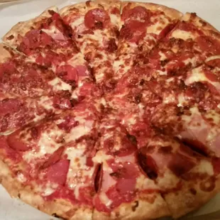 a pepperoni pizza