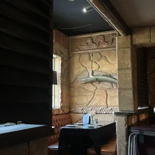 Corner table in the dining room.
