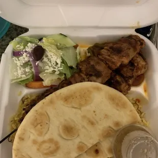 Gyro &amp; Chicken Souvlaki Plate