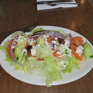 House salad that came with our entrees!